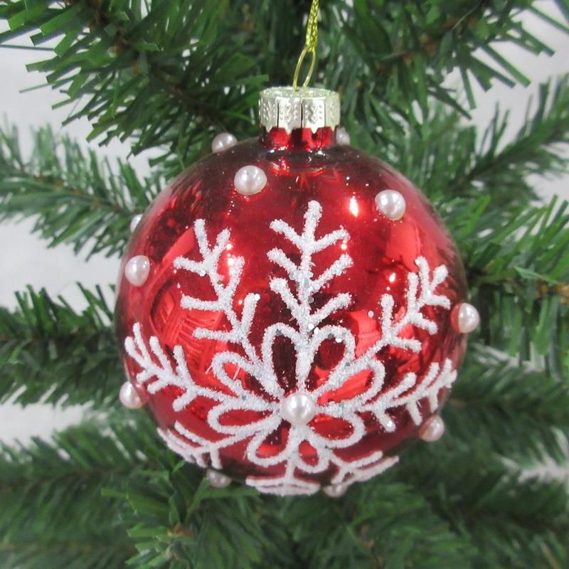 Popular Festive Gift Glass Hanging Christmas Tree Decorations Design Christmas Glass Ball