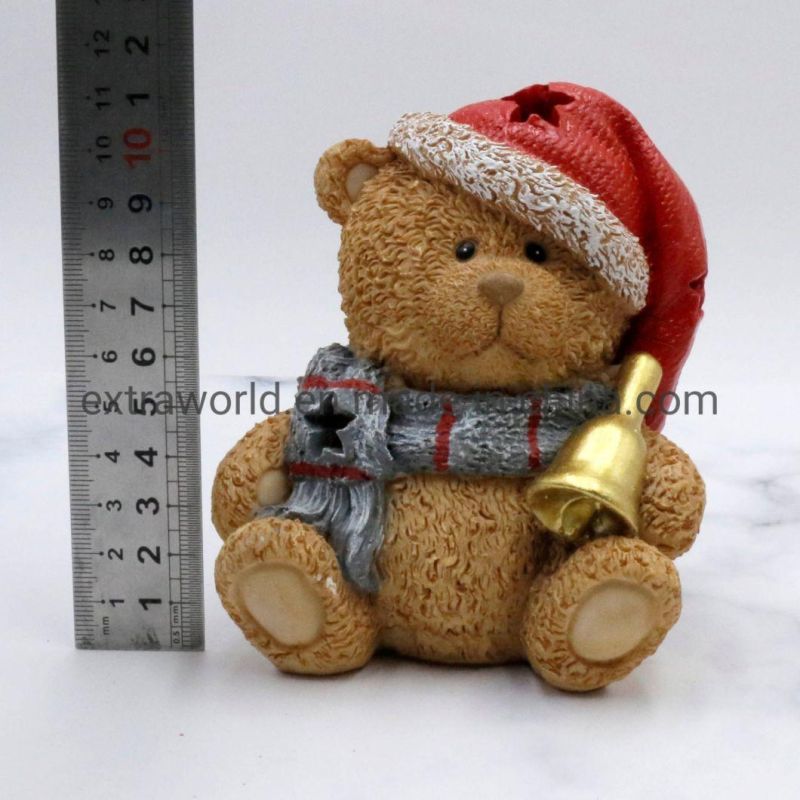 Wholesale LED Coloring Resin Teddy Bear for Christmas Gift