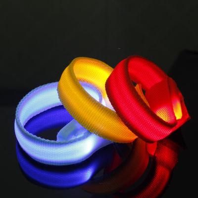 Promotional Printed Red/Yellow/Blue Custom Sport Silicone Smart Card Wedding Anniversary Gifts Gift Party Sport Wristband LED Bracelet