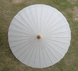 White Classical Dance Paraso Paper Parasol Rainproof Handmade Chinese Japanese Paper Umbrella Oiled Paper Umbrella Parasol for Wedding, Bridesmaids, Party Favor