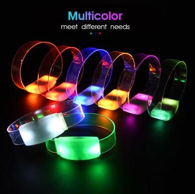 Custom LED Glow in The Dark Bracelet Flash Lighting Concert Wristband