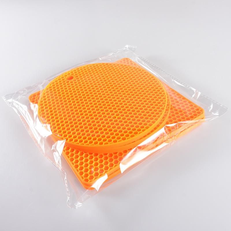 Square Coaster Silicone Trivet, Honeycomb Silicone Trivet Mat Non Slip Heat Resistant Square Silicone Pot Holder