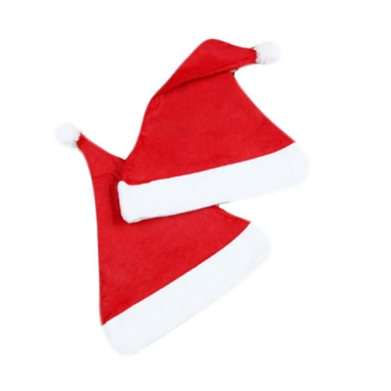Promotional Cheap Custom Logo Classic Christmas Cap Santa Hats