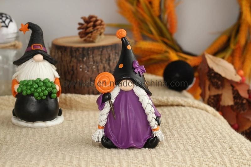 Resin Material Halloween Table Decorated Gnome