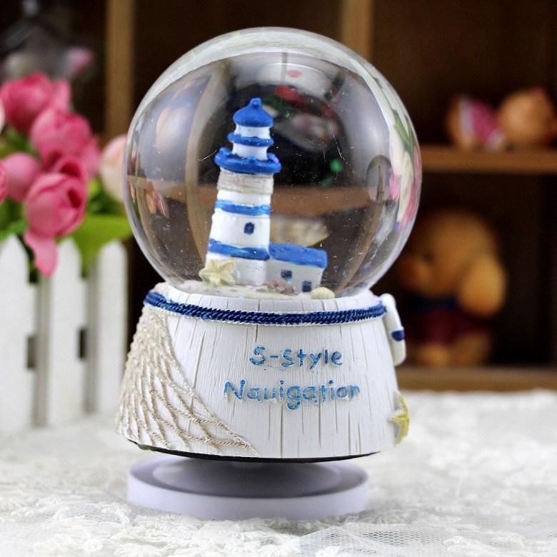 Christmas Gift Crystal Ball Music Box Desktop Display Decoration Ornament