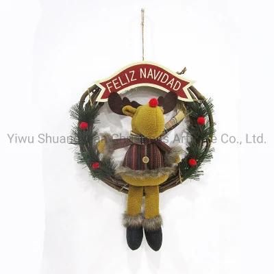 New Style Christmas Deer Ornament Hanging Deer Decoration Doll Christmas Tree Christmas Doll