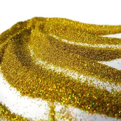 Bulk Gold Hexagon Glitter Powder and Pigments Paint for Glitter Lettering Film or Heat Transfer Film