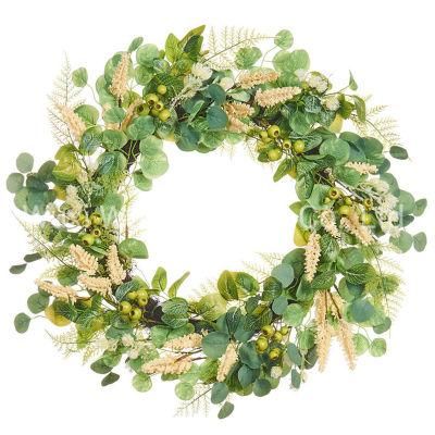 Artificial Spring Eucalyptus Wreath--Cream--28 Inch