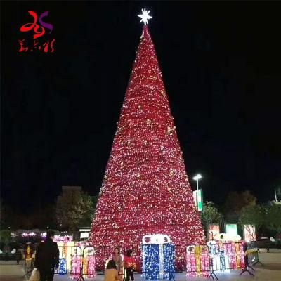 Giant LED Lighting Colorful Blue Music Box Christmas Tree