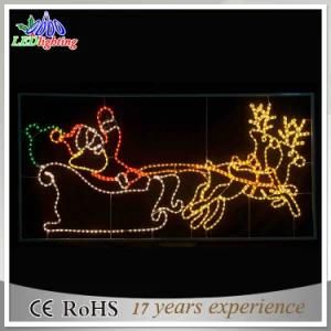 2017 LED Outdoor Christmas Decoration Reindeer and Holiday Sleigh Light