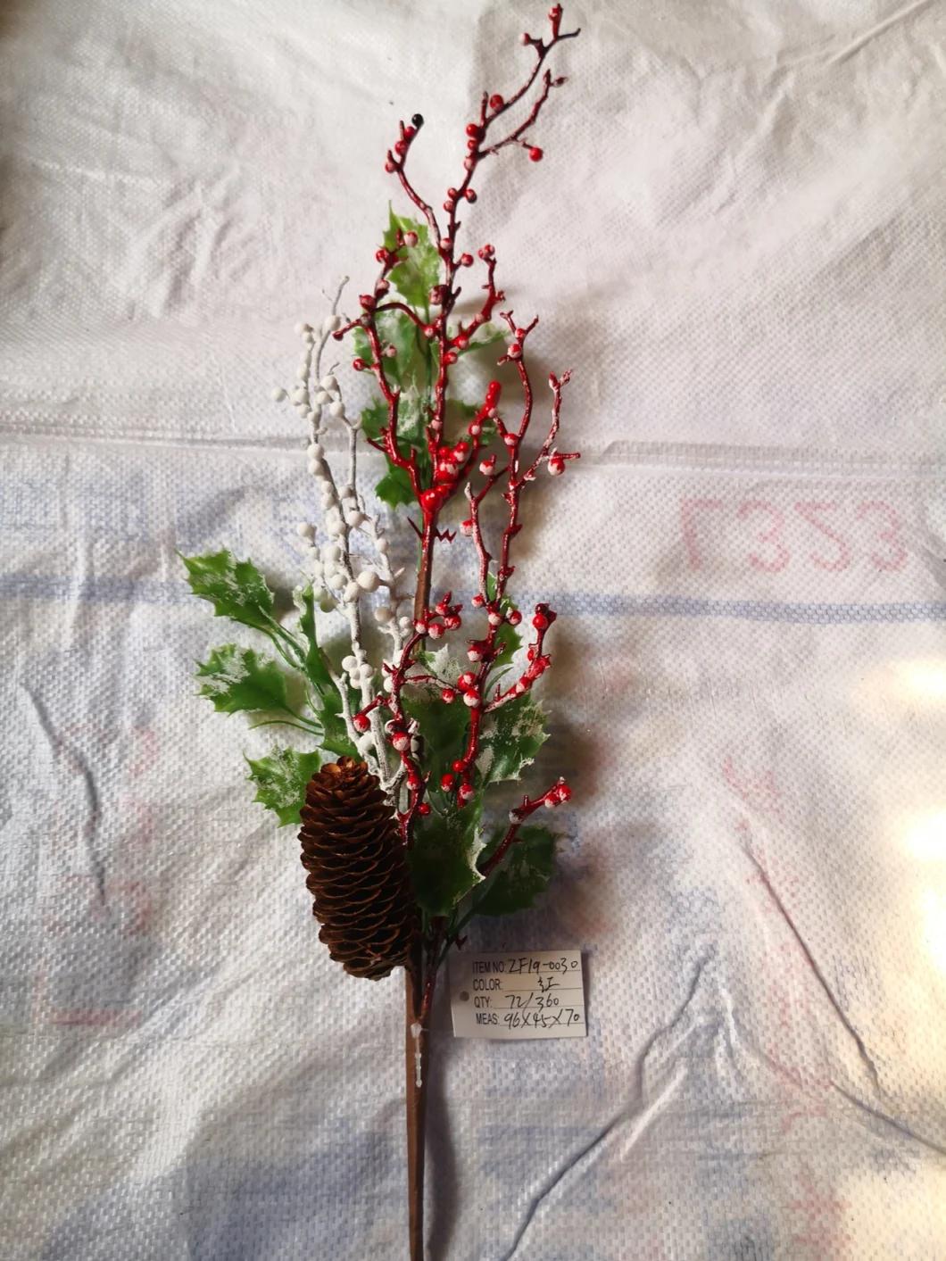 Christmas Red Pick with Berry for Xmas Tree Decorations