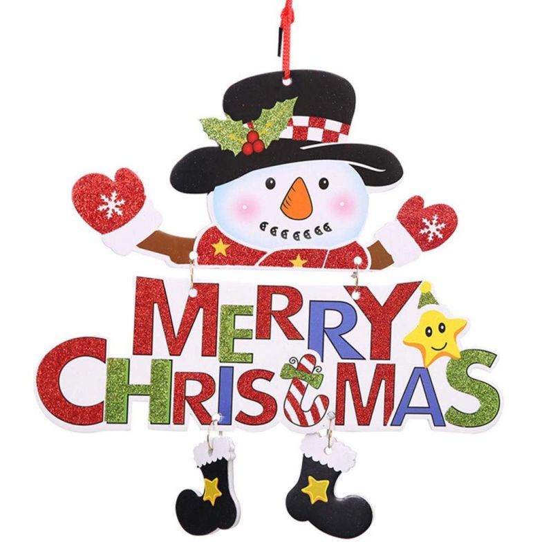 LED Light up Christmas Wooden Pendant Decoration