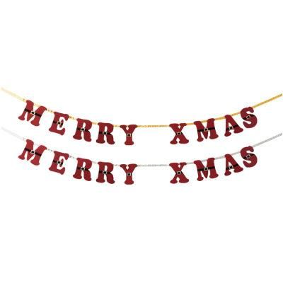2022 Party Letter Hanging Bunting Felt Custom Merry Christmas Banner