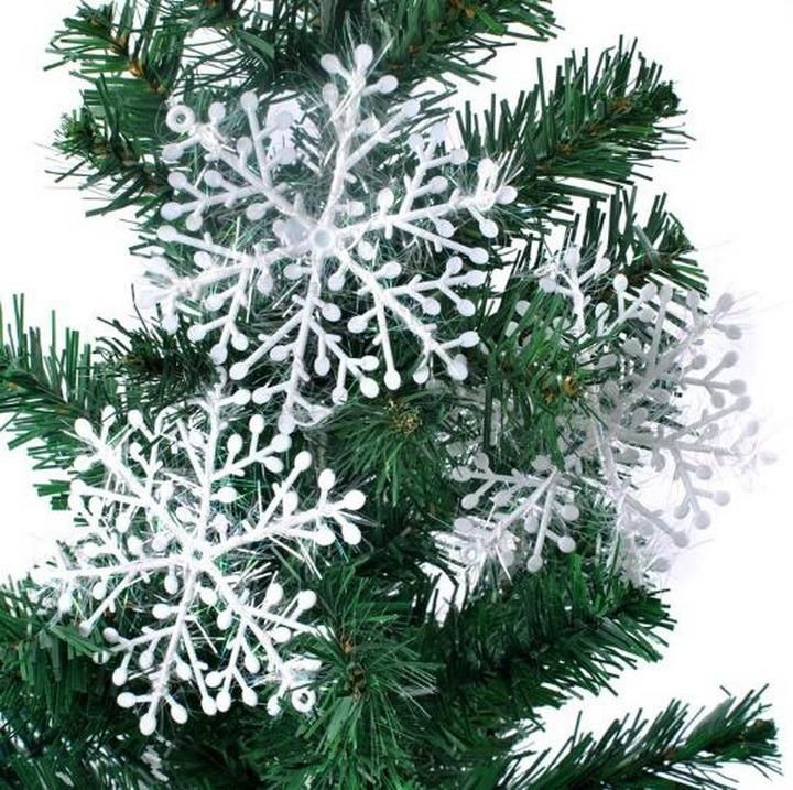 11cm Winding Plastic Christmas Snowflake