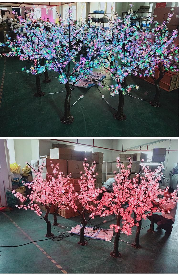 Christmas Wedding Decoration Luxury Artificial Cherry Tree with LED Lights