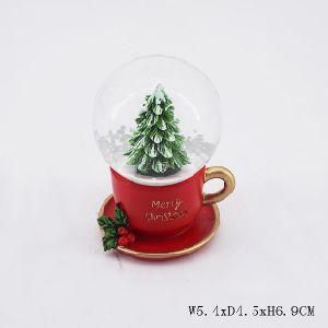 Wholesale Promotional Resin Santa Snowman with Lighted Crystal Ball Colorful Cartoon Cute Snow Crystal Music Ball for Home Decor