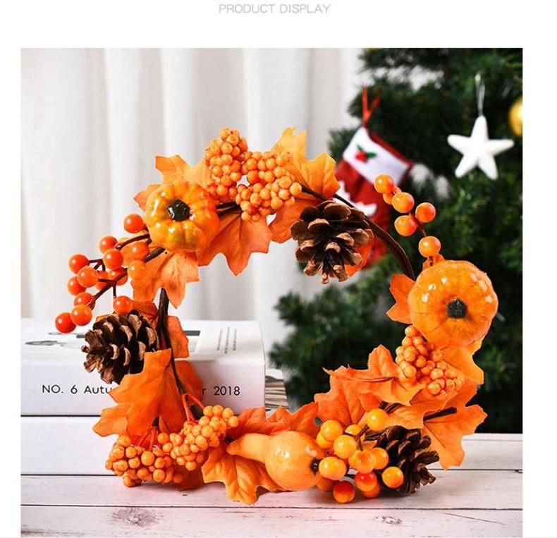 Customized 40cm Dia Christmas Festival Halloween Time Decoration Wreath