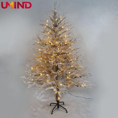 Yh2023 6FT 180cm High Quality Sale Cross Metal Stand Smart LED Light Outdoor Decoration Artificial Big PE Christmas Tree