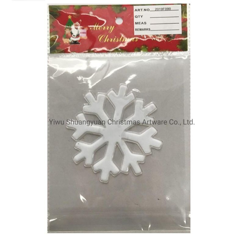 Christma Decoration White Snowflakes Sticker Window Cabinet Snowflake Stickers
