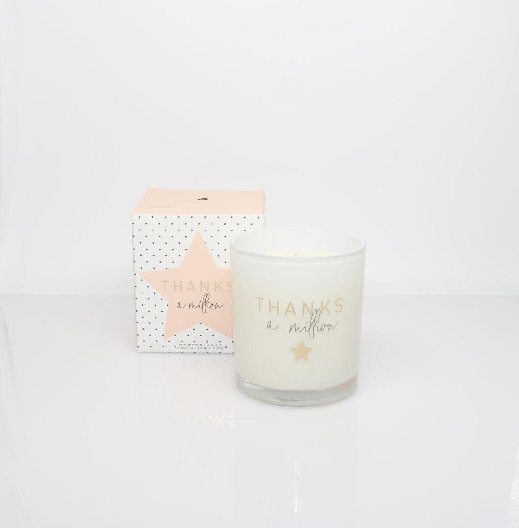 Thanks Printed Scented Gift Set Candle for Thanksgiving Day