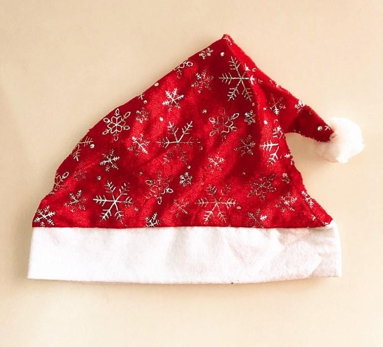 Single Layer Non-Woven Fabric Hot Stamping Hot Snowflake Hat Christmas Hat