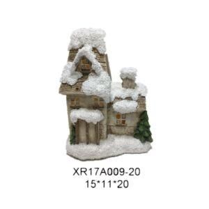 Polyresin/Resin Craft Christmas House with LED Light