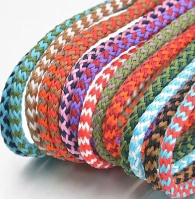 Garment Accessories Polyester Woven Round Rope Pet Color Traction Rope