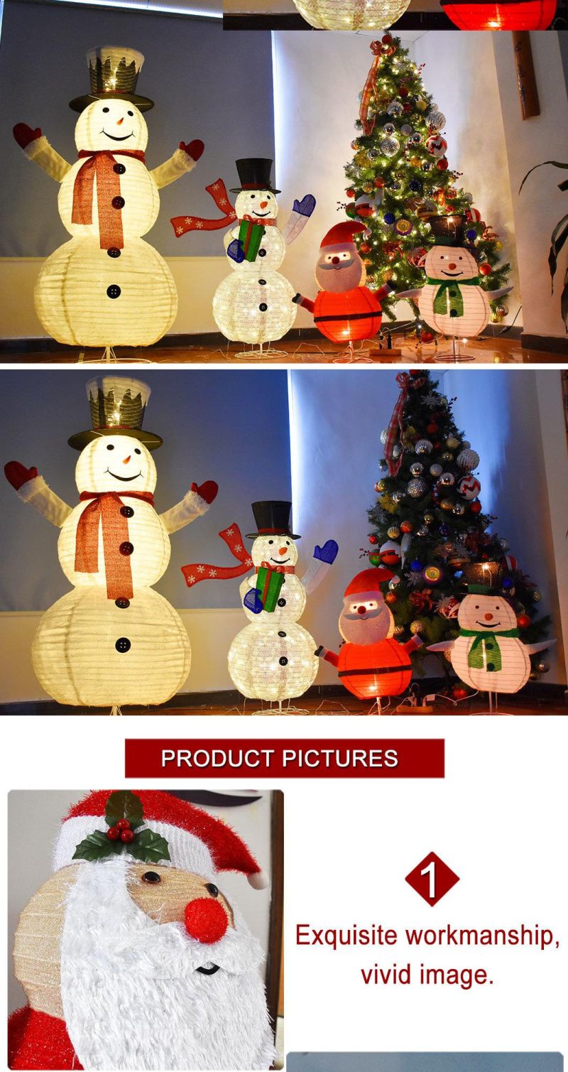 Wholesale Christmas Decoration LED Snowman Lights Foldable