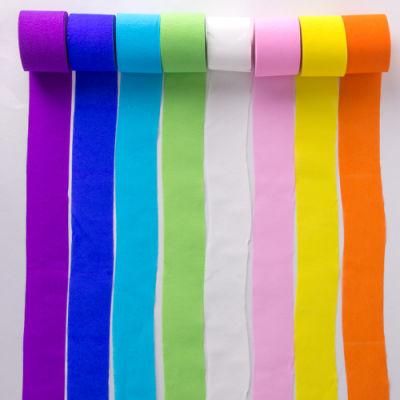 Custom Wholesale Colorful Party Decoration Tissue Wrinkled Crepe Paper Streamer