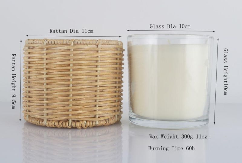 11oz. Rattan Scented Glass Candles for Office Gifts