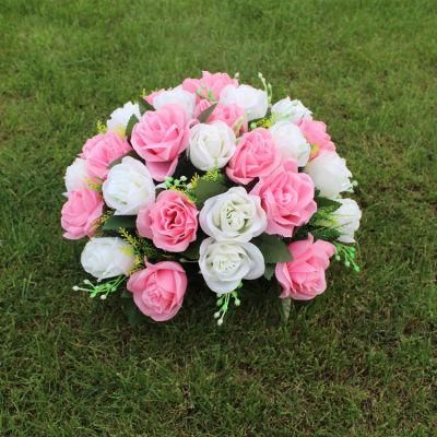 Plastic Artificial Flower Red Decorative Artificial Flower Ball