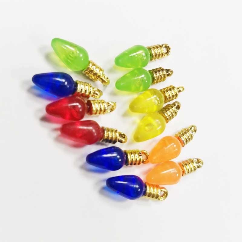 6mm 8mm Colorful Plastic Christmas Decoration Bulbs Without Electricity