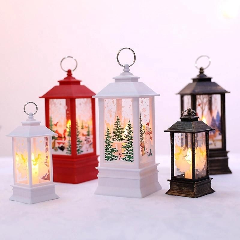 Vintage LED Lantern Lights Holiday Ornaments Christmas Decoration