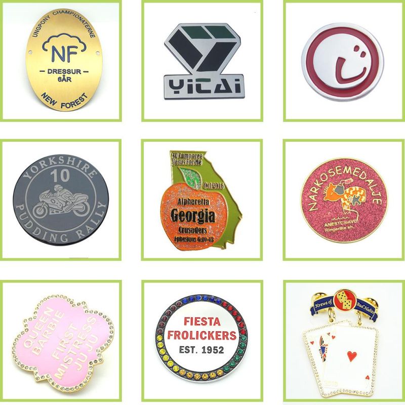 Custom Logo Flower/Animal Metal Lapel Pin Badge No MOQ