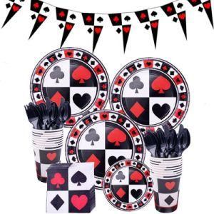 Amazon Hot Selling Playing Card Birthday Supplies Cup Plate Tableware