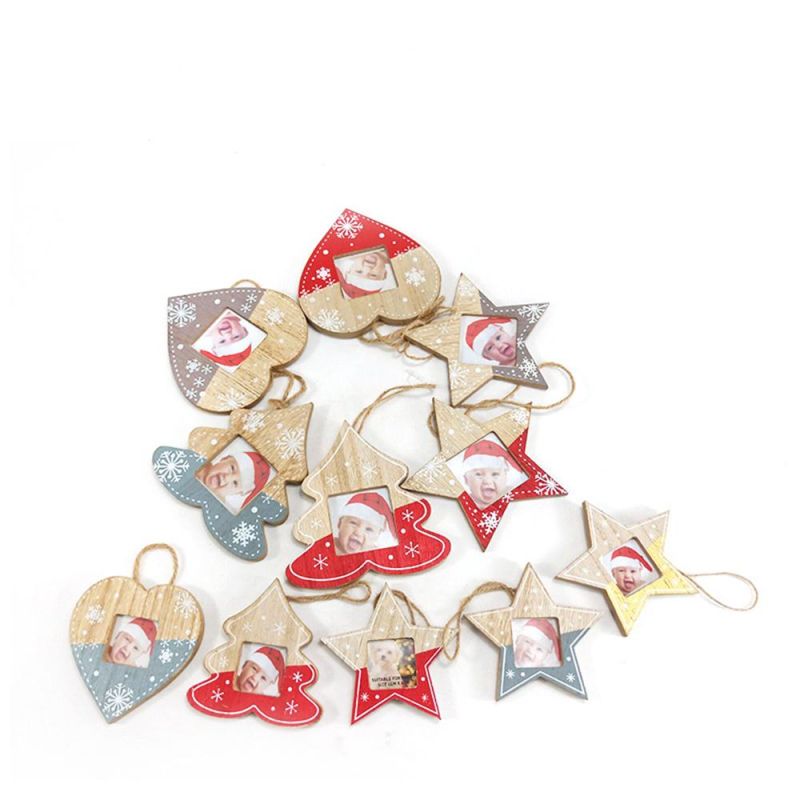 Wooden Embellishments Hanging Christmas