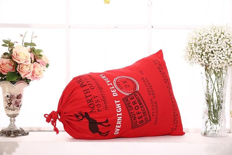 Xmas Presents Storage Hessian Burlap Christmas Santa Sacks Bags with Drawstring