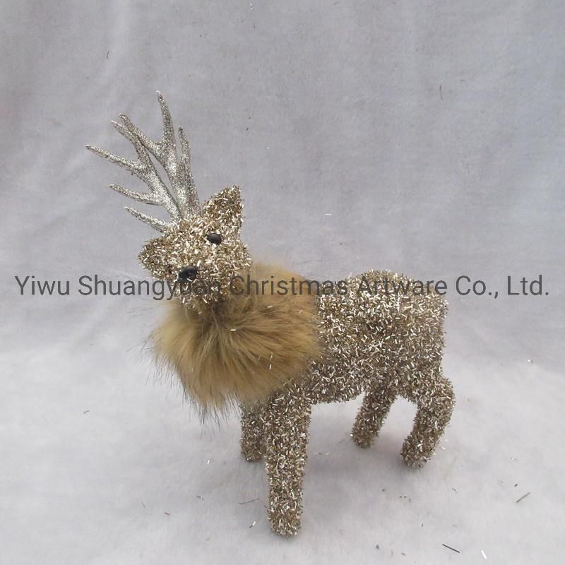 Lively Champagne Christmas Animals Christmas Deer Animal Christmas Decoration