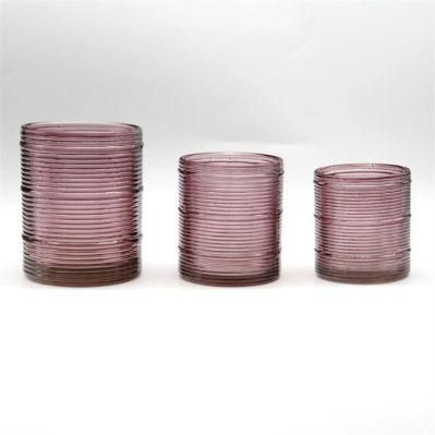 Best Selling Various Specifications Violet Glass Votive Candle Jar for Home Decoration