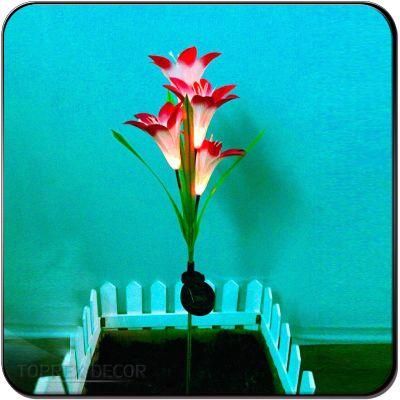 Toprex Decor Outdoor Artificial Flower LED Solar Garden Calla Lily Rose Lights
