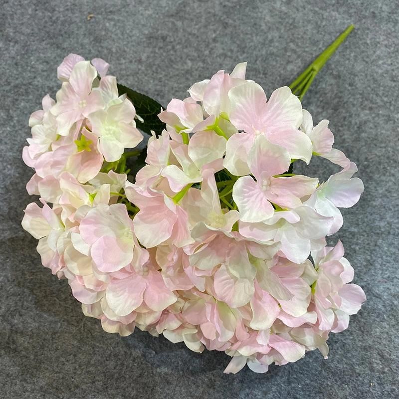 Factory Wholesale 5 Heads Hydrangea Wedding Artificial Hydrangea Flowers Bunches