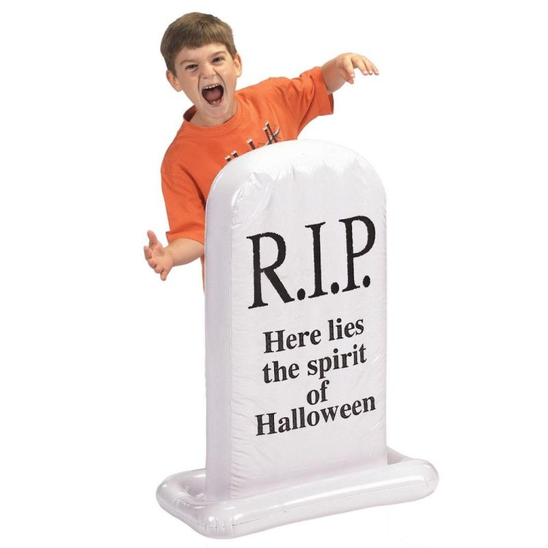 PVC Outdoor Dress up Party Play Gravestone Toys Inflatable Halloween Tombstone Cemetery Spooky Blowup Yard Decoration