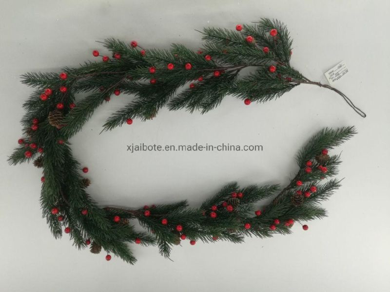 Christmas Garland Berry Garland with Pine Cone