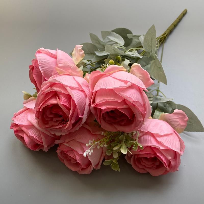 Good Quality Latest Fancy Designing Decorative Flower Artificial Decor Wedding Rose Bunches