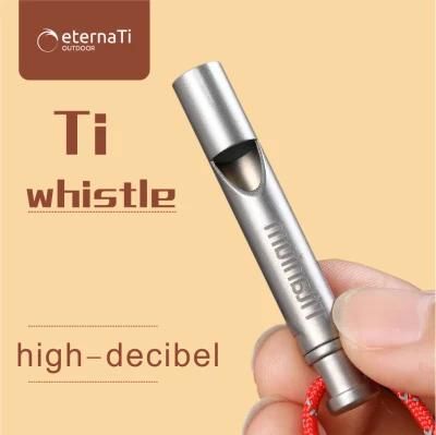 Pure Titanium Whistle with Cord Emergency Whistle