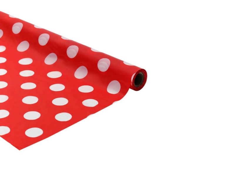 Plastic Party Disposable Printed Table Cover Roll