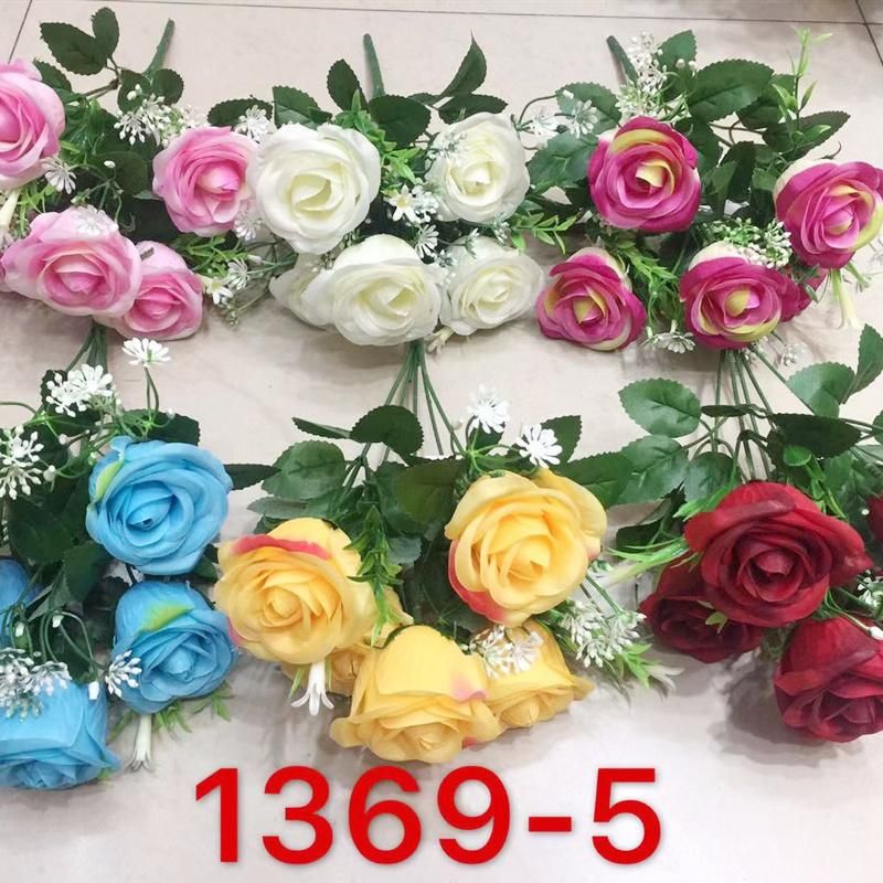 Cheap Silk Flower Wholesale Artificial Rose Flower for Wedding Home Decoration