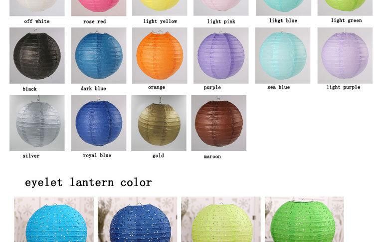 Chinese Party Decoration Colorful Wholesale Market Professional Cheap Handmade Lamp Solid Color Ound Hanging Paper Lantern