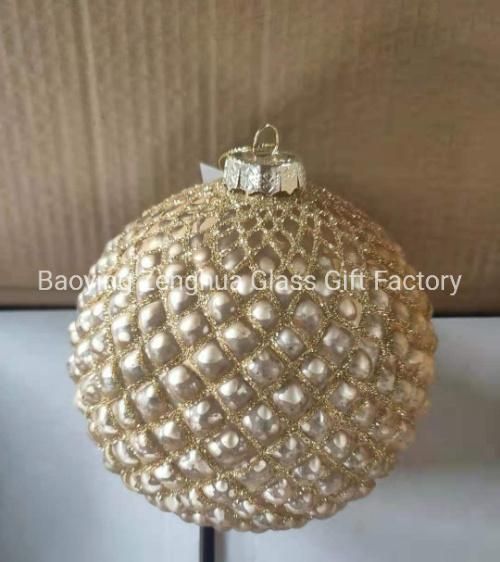 Handmade Glitter Glass Ball Christmas Decoration