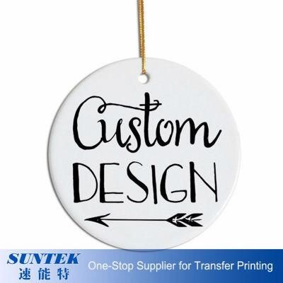 Ornaments Blank Ball Decoration Pendant Hanging for Decorations Custom Balls Sublimation Christmas Ceramic Round Shape Ornament